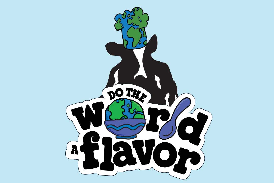 Woodie med et skilt, hvorpå der står “Do the World a flavor”